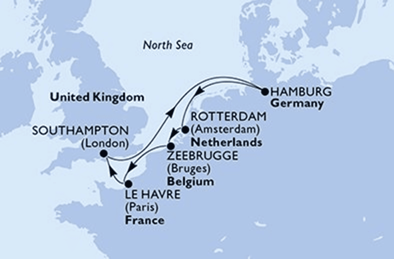 Northern Europe Itinerary from Southampton