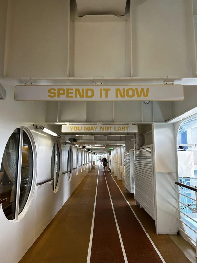 Promenade Deck with encouraging slogans, Symphony of the Seas