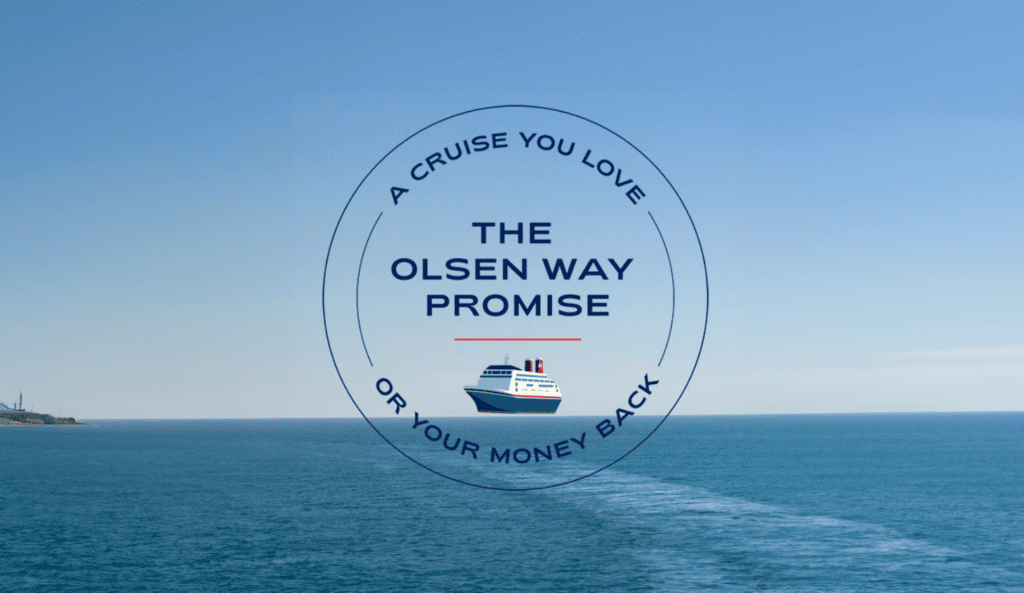 The Fred Olsen Way promise sign