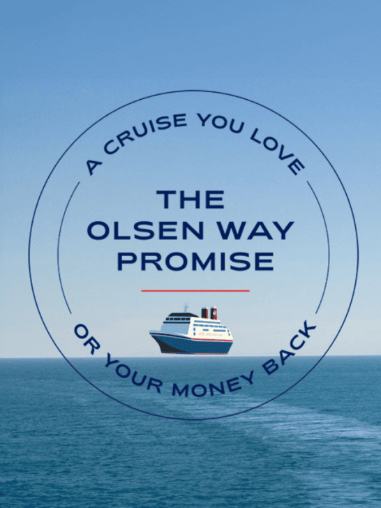The Fred Olsen Way promise sign