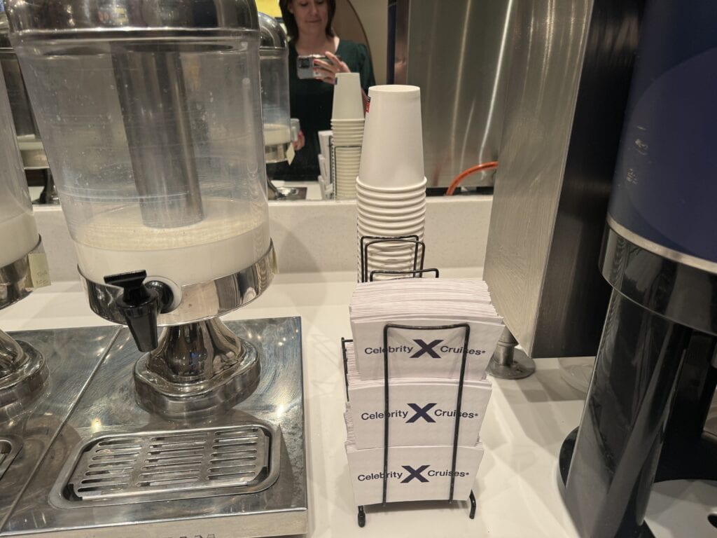 Celebrity Infinity takeaway hot drinks cups