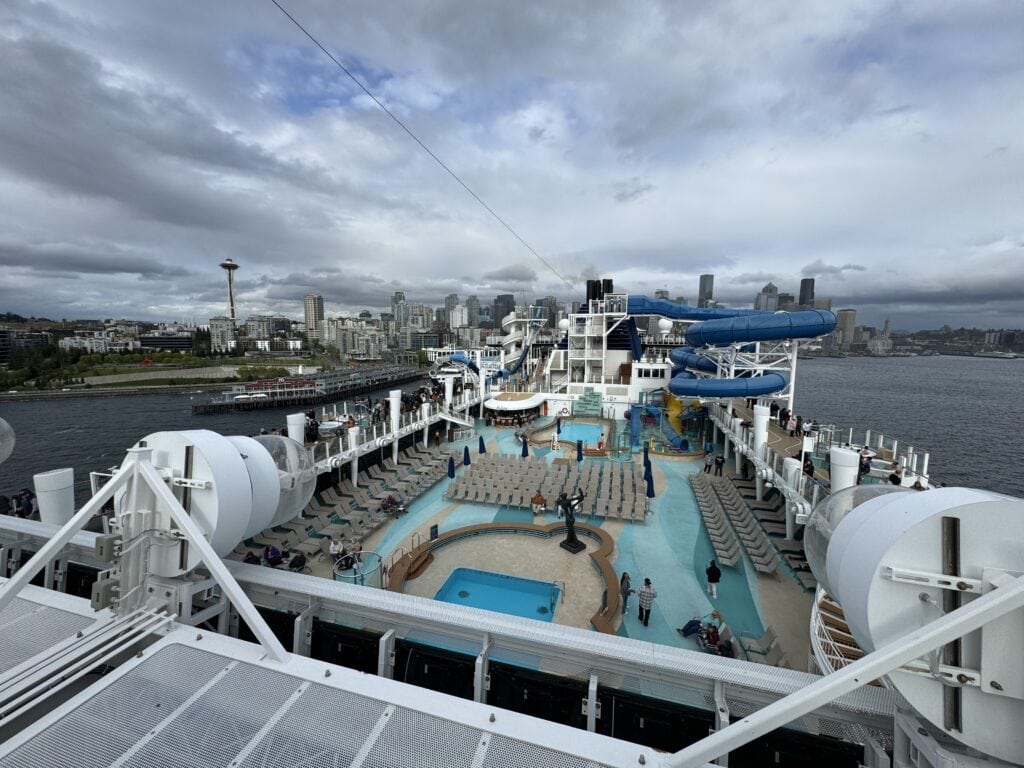 Norwegian Encore Top deck, slides