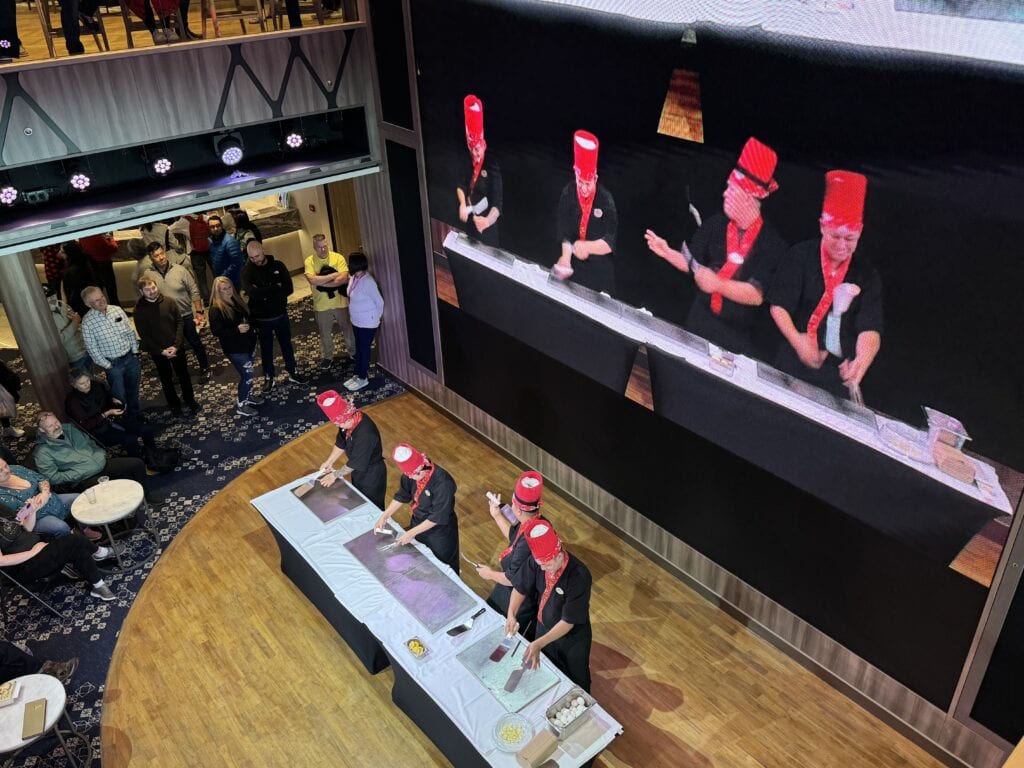 teppanyaki demonstration Norwegian Encore