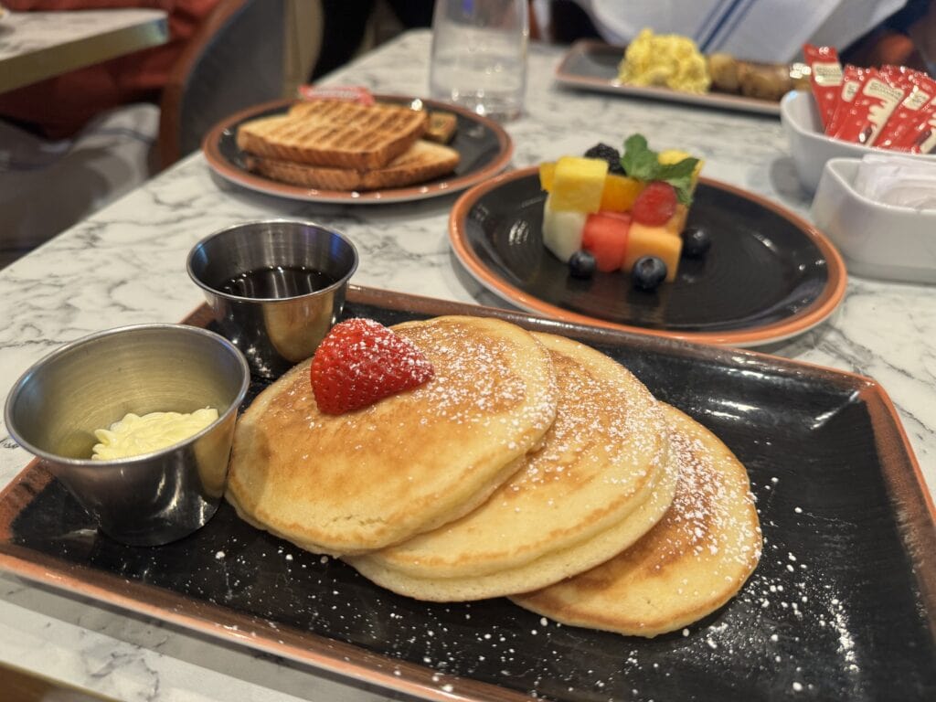 Norwegian Encore Breakfast pancakes