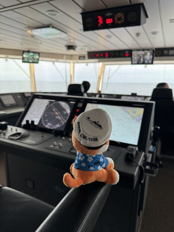 Captain Hudson on the bridge, Norwegian Encore