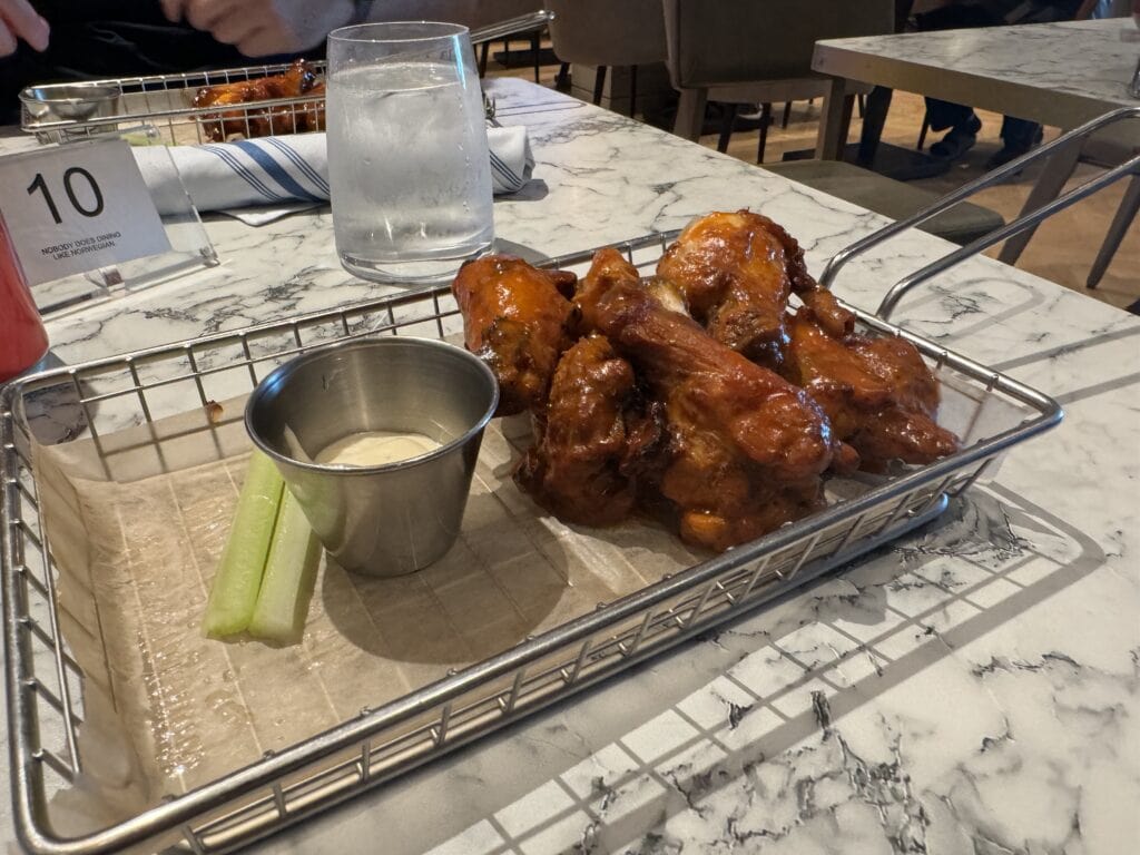 Norwegian Encore Buffalo wings