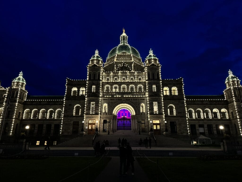 Evening port stop to Victoria Canada