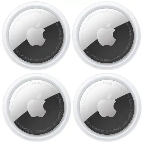 Apple AirTag Tracking Device, 4-Pack with 1-Year Apple Warranty