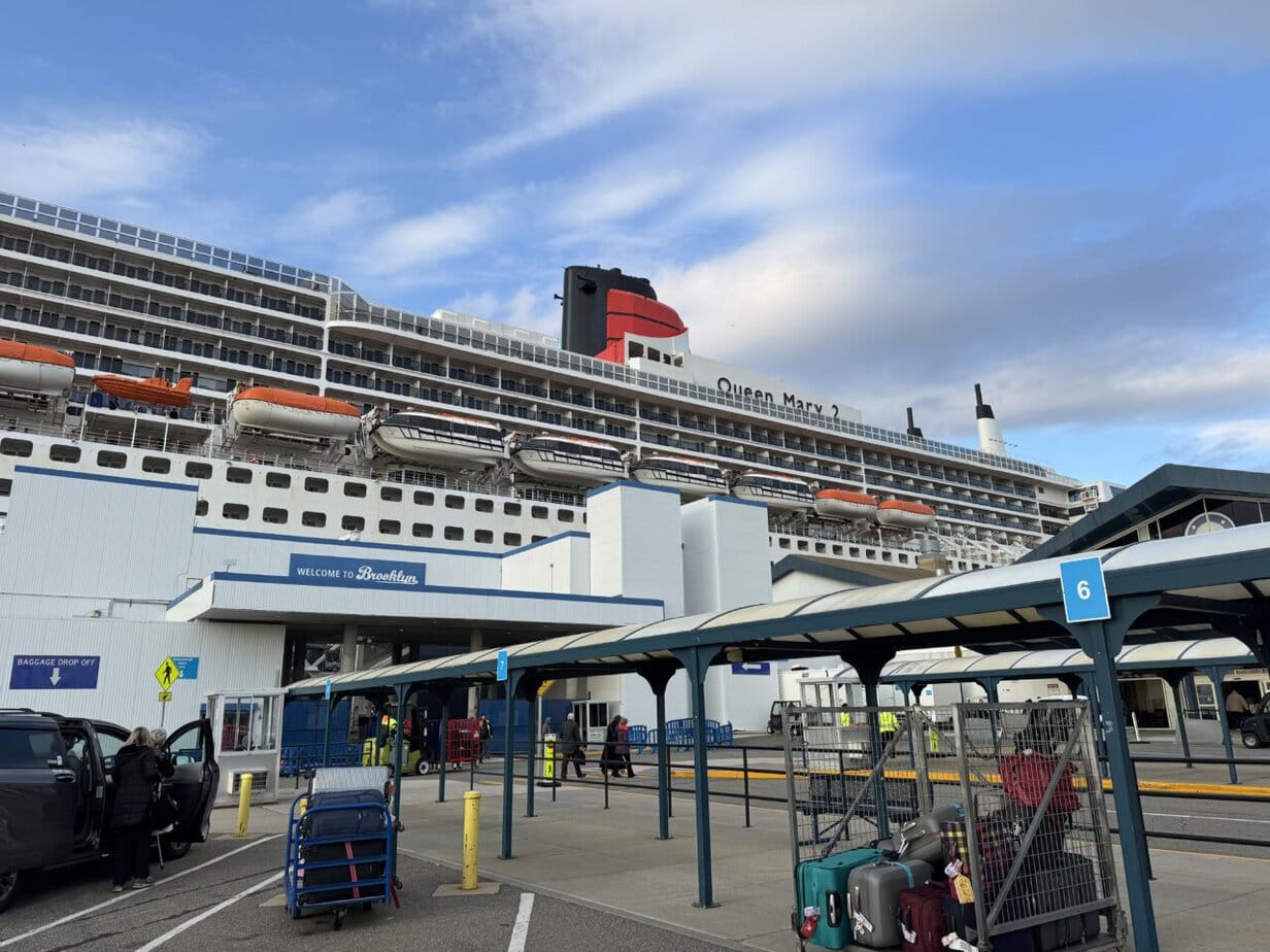 Queen Mary at the Brooklyn cruise terminal.