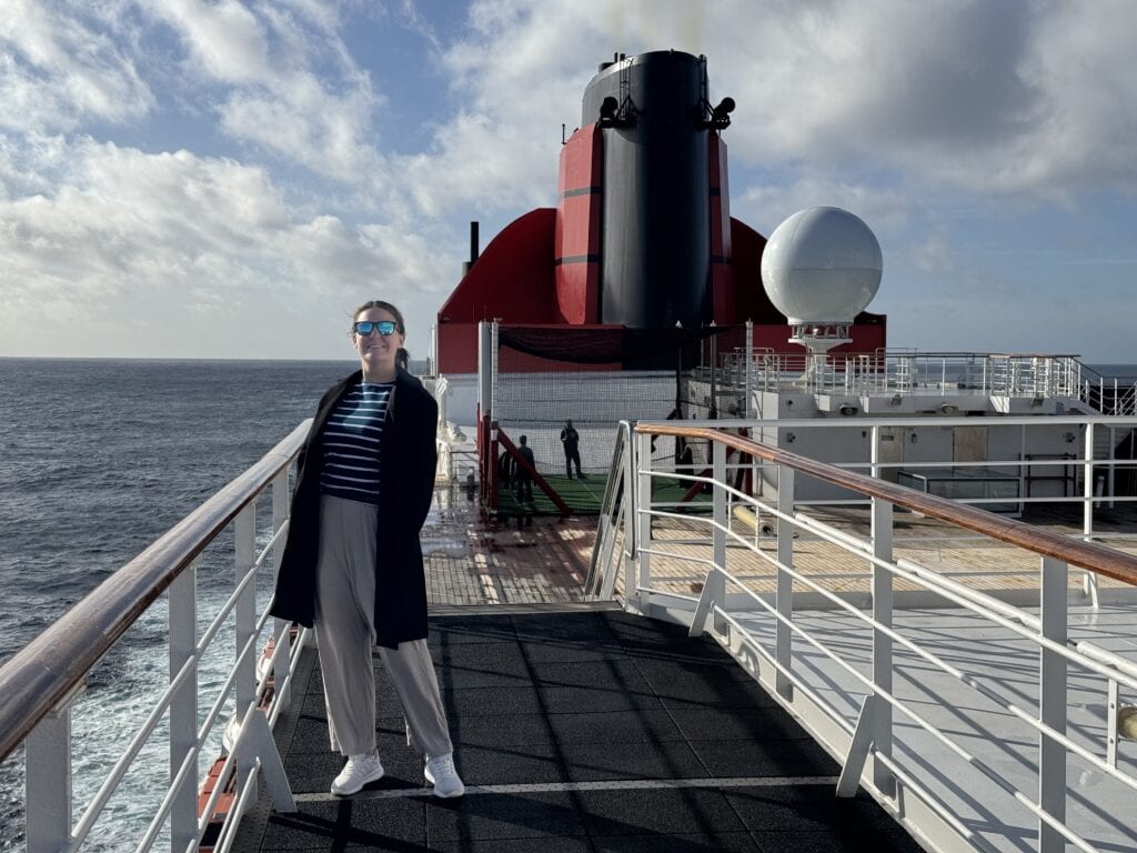 Emma Cruises top deck QM2